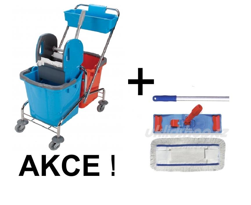 Úklidový vozík DOUBLE 2 x 25 l + FLIPPER Mop sestava 